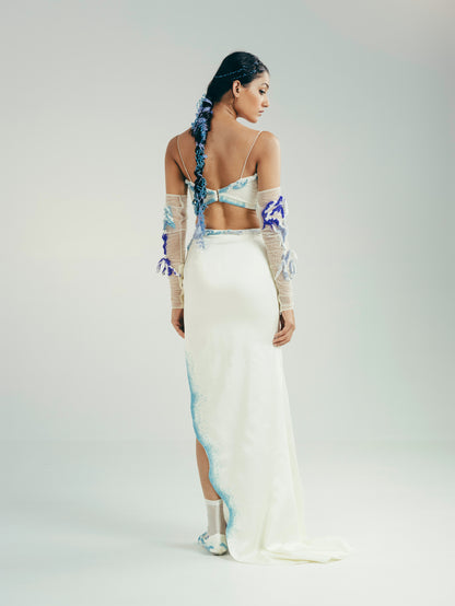 The Ocean Waves Bustier and Maxi Skirt Set