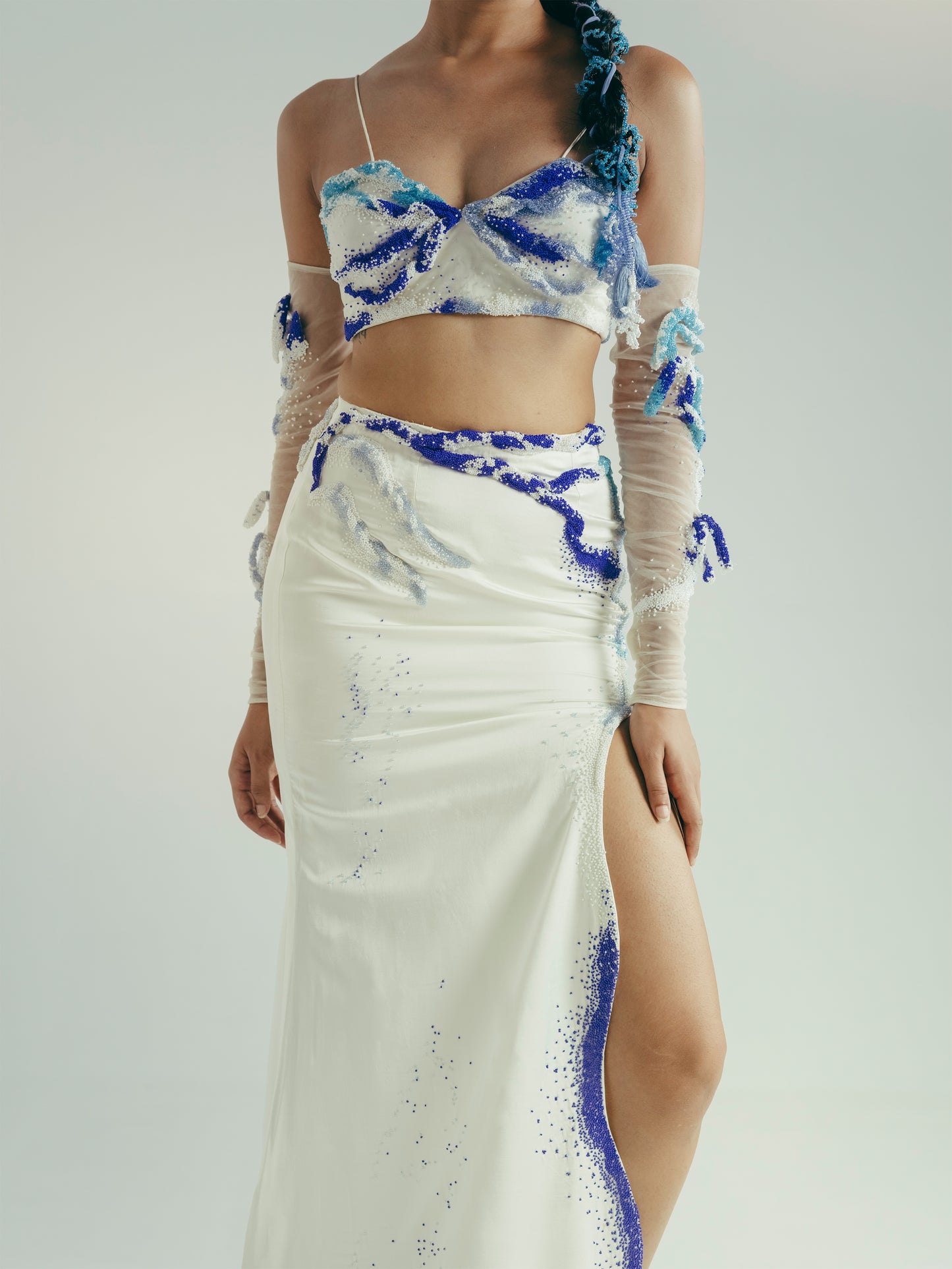 The Ocean Waves Bustier and Maxi Skirt Set